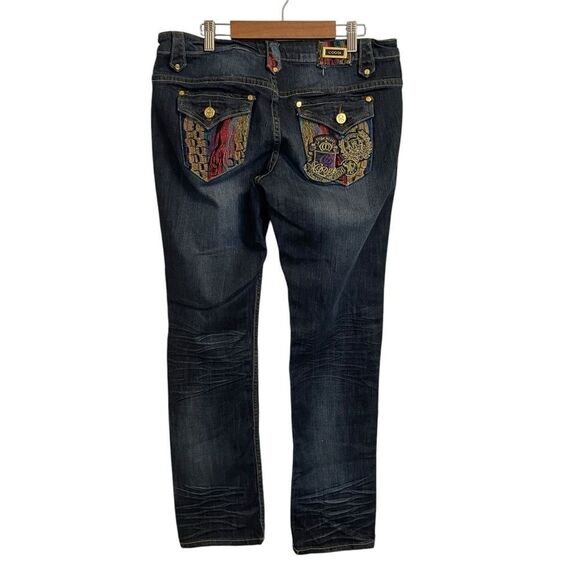 Coogi Y2K Straight Leg Low Rise Embroidered Jeans Size 9/10 - Picture 6 of 8